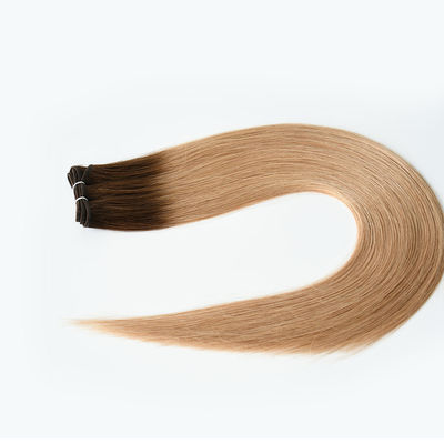 24 pollici di capelli naturali lisci estensioni di trama di capelli biondi Remi doppio trama di capelli umani