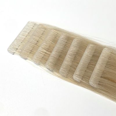 Coltello pre-connesso estensione dei capelli umani Invisibile legato a mano Nastro iniettato senza cuciture Nastro