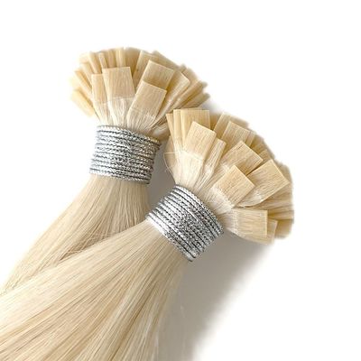 Estensioni di capelli a punta piatta pre-confezionate personalizzate Russian Remy 100% European Hair K Tip