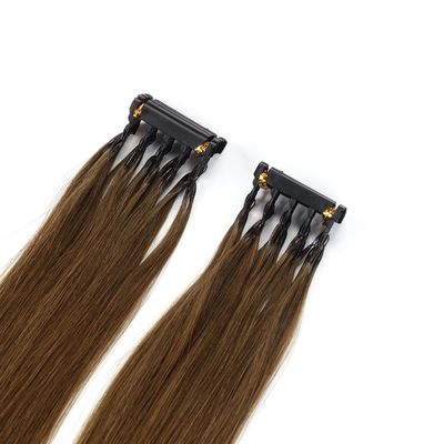 Nessuna caduta di capelli vergini russi Cuticule allineata Estensioni di capelli 6D 2nd generazione