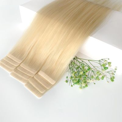 Capelli umani in stile pre-connesso colore biondo grezzo 100% nastro europeo nelle estensioni dei capelli