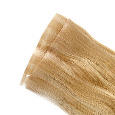 24 pollici di tessuto in PU invisibile senza cuciture 100% estensione dei capelli umani per saloni e donne