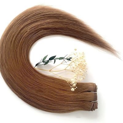 Cuticule a doppio disegno allineata Ombre Color Machine Weft Hair Extensions Capelli umani 100g/pacco