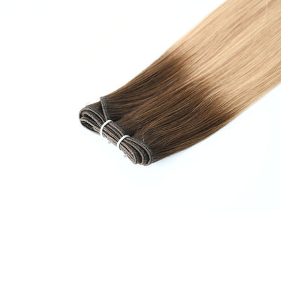24 pollici di capelli naturali lisci estensioni di trama di capelli biondi Remi doppio trama di capelli umani