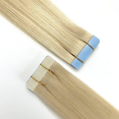Doppio nastro adesivo per estensioni di capelli Reale Remy europeo senza intreccio senza perdita