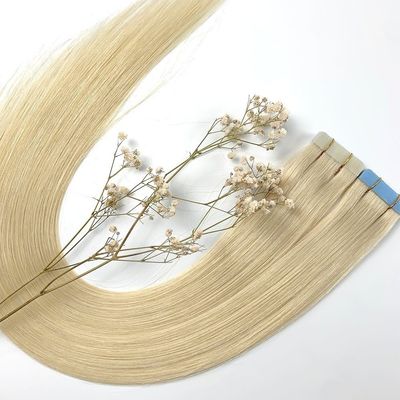 18 mesi vita capelli umani indiani ondulati con nastro adesivo estensioni di capelli con nastro resistente