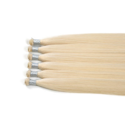 24 pollici genio trama doppia disegnata sottile invisibile legato a mano Virgin Remy estensioni di capelli