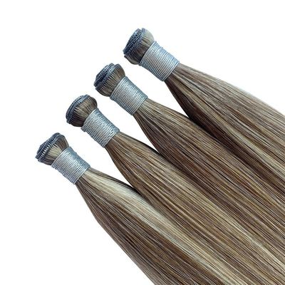 Straight russo sottile invisibile genio trama estensioni di capelli doppiamente disegnati capelli umani
