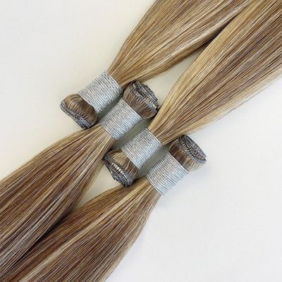 Straight russo sottile invisibile genio trama estensioni di capelli doppiamente disegnati capelli umani