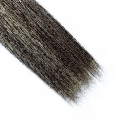 Straight russo sottile invisibile genio trama estensioni di capelli doppiamente disegnati capelli umani