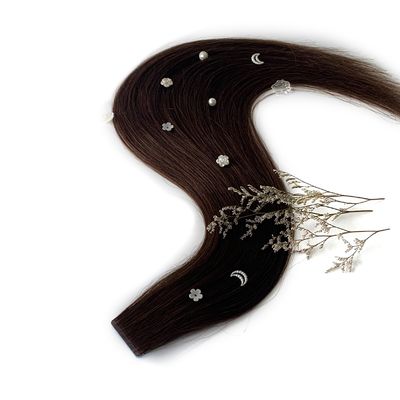 Tela per capelli brasiliani a doppio disegno con cuticule sottile allineata in estensioni senza perdita