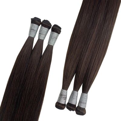 100% Vergine umana russa Remy estensioni di capelli spessa fine legato a mano tessuto senza perdita