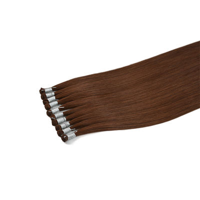 100% Vergine umana russa Remy estensioni di capelli spessa fine legato a mano tessuto senza perdita