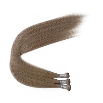 24 pollici Brasile Remy Cuticule allineato Capelli dritti Legati a mano Estensioni di trama Sottile morbido
