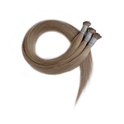 24 pollici Brasile Remy Cuticule allineato Capelli dritti Legati a mano Estensioni di trama Sottile morbido