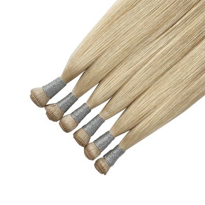 12A Capelli umani a doppio tratto legati a mano Legamento a mano legato Estensione Spessore russo
