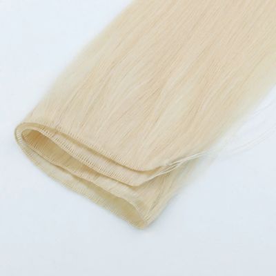 Genius Weft Upgrade Handtied Weft Morbido e sottile Colore scuro Estensione dei capelli Senza perdita