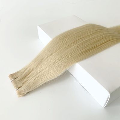 Doppio disegno Bionda pelle PU Piatta trama estensione dei capelli umani per lo stile rettilineo
