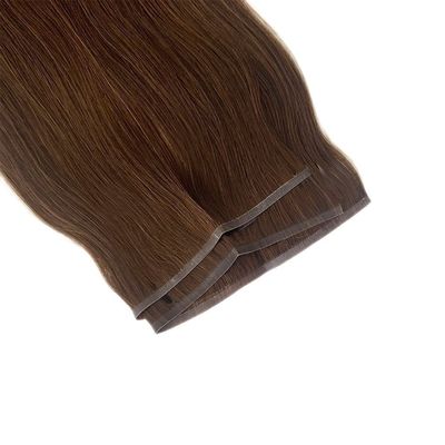 Estensione dei capelli Remy indiana a doppio disegno a colori Muti con tessuto PU di pelle legato a mano senza cuciture