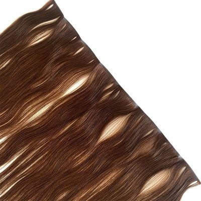 Estensione dei capelli Remy indiana a doppio disegno a colori Muti con tessuto PU di pelle legato a mano senza cuciture