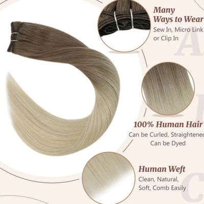 Fettura europea a doppio tratto di capelli Fettura russa a doppio tratto di Remy coda di cavallo Fettura umana 100 g/pacco