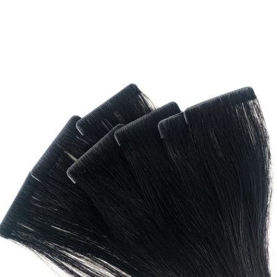 Colorante 100% capelli umani Remy 1b naturale grezzo doppio disegno invisibile nastro vergine nei capelli