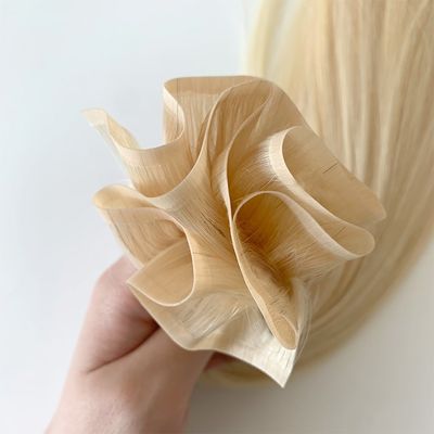 Stretto stile PU skin weft 100% estensione di capelli umani per donne e saloni