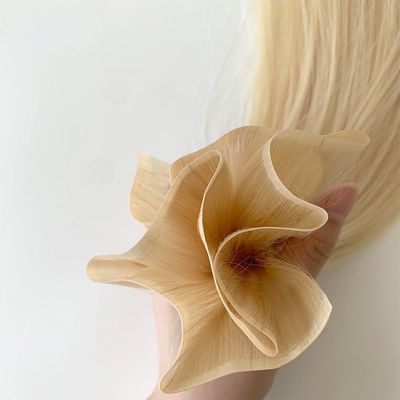 Piccolo buco PU Nastro senza cuciture Capelli Tela di pelle Estensioni a doppio tracciato 50cm Dimensione del pacchetto