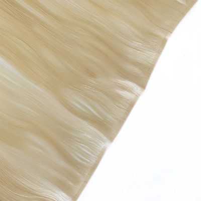 Disegno personalizzato PU pelle capelli tessuto legato a mano Mini tessuto piatto per la personalizzazione salone