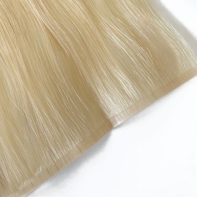 12A Tesa piana dritta Remy Hair Extensions Cuticule senza cuciture allineata PU Skin Weft Ideale