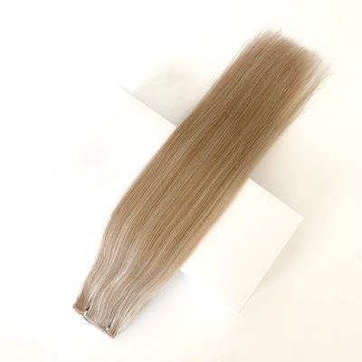 12A Tesa piana dritta Remy Hair Extensions Cuticule senza cuciture allineata PU Skin Weft Ideale