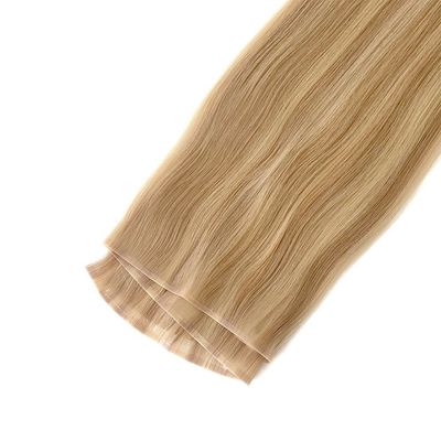 Pagamento completo doppio tracciato pista piatta russo Remy capelli umani pelle PU estensioni di capelli trama