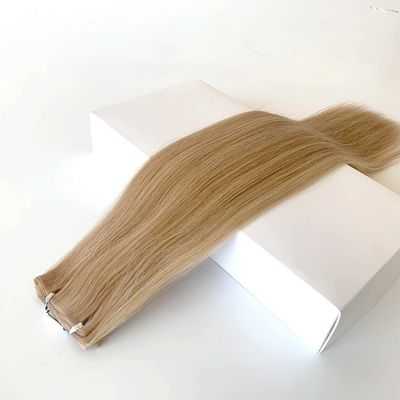 Pagamento completo doppio tracciato pista piatta russo Remy capelli umani pelle PU estensioni di capelli trama