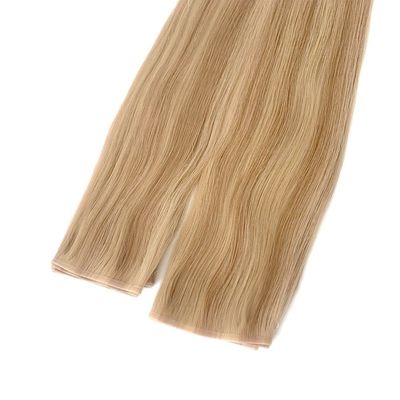 Pagamento completo doppio tracciato pista piatta russo Remy capelli umani pelle PU estensioni di capelli trama