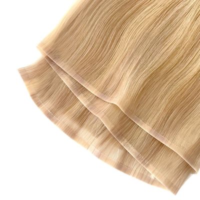 Pagamento completo doppio tracciato pista piatta russo Remy capelli umani pelle PU estensioni di capelli trama