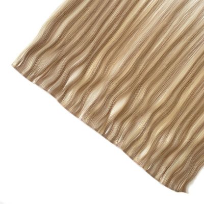 Pagamento completo doppio tracciato pista piatta russo Remy capelli umani pelle PU estensioni di capelli trama