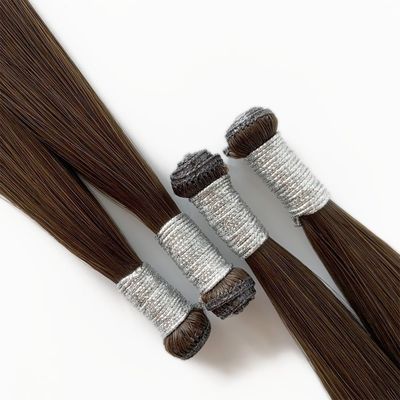 Stile rettilineo, estensione di capelli umani indiani grezzi, genio americano, doppio disegno, un capello donatore.