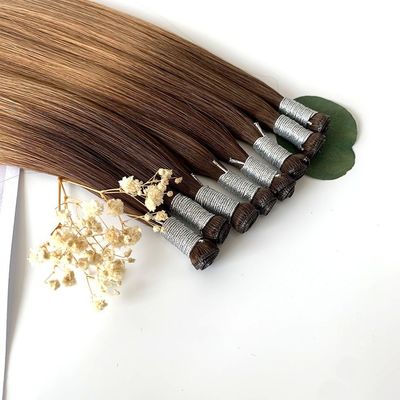 Stile rettilineo, estensione di capelli umani indiani grezzi, genio americano, doppio disegno, un capello donatore.