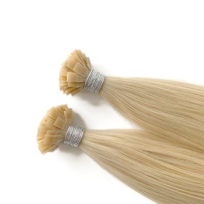 Estensioni di capelli a punta piatta pre-confezionate personalizzate Russian Remy 100% European Hair K Tip