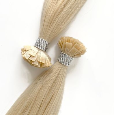 Estensioni di capelli a punta piatta pre-confezionate personalizzate Russian Remy 100% European Hair K Tip
