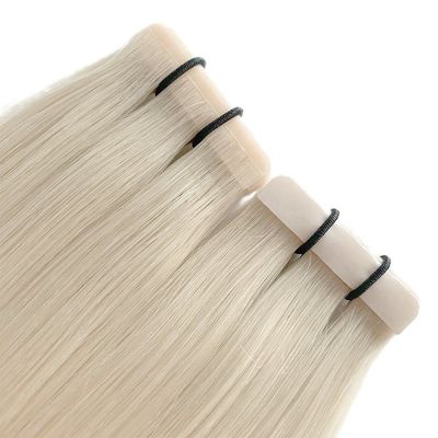Blonde Color Slim Seamless Tape Hair Extensions for Women Dyeable Dyeable inside US