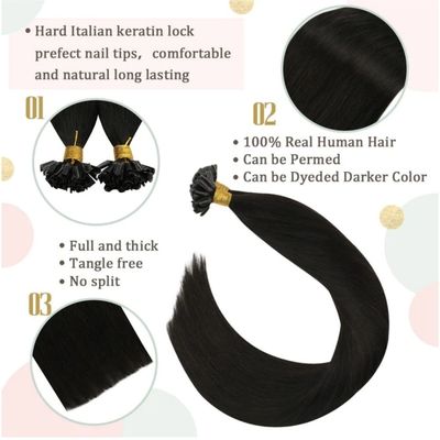 18 pollici di capelli super doppi con estensioni di punta di keratina con pagamento iniziale bionda