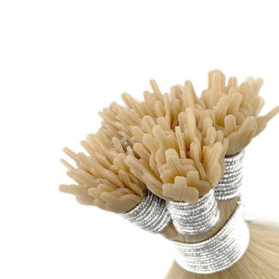 Estensioni di capelli per capelli umani 100% pre-connesse a ventola con punta di cheratina Y per richiesta personalizzata
