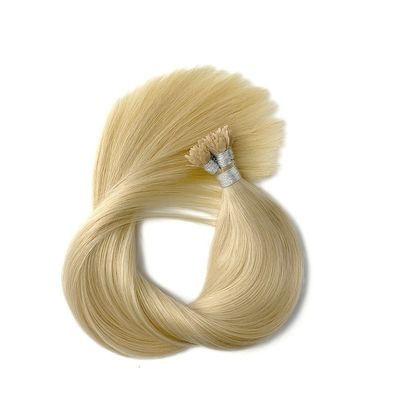 Estensioni di capelli per capelli umani 100% pre-connesse a ventola con punta di cheratina Y per richiesta personalizzata