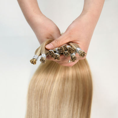 Capelli umani brasiliani I Punte Estensioni 1g/filamento Keratina Fusione naturale Nessuna perdita