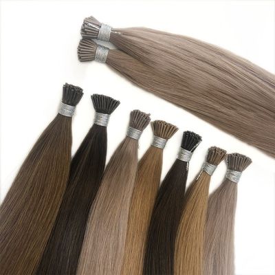 Keratin Micro Link capelli vergini grezzi pre-confezionati I tip Hair Extensions per capelli colorati