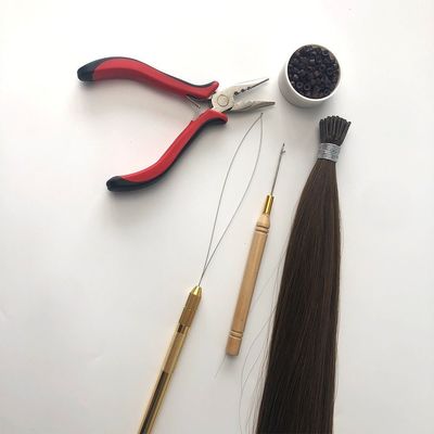Keratin Micro Link capelli vergini grezzi pre-confezionati I tip Hair Extensions per capelli colorati