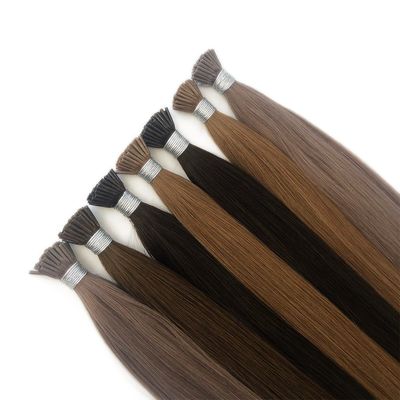 Keratin Micro Link capelli vergini grezzi pre-confezionati I tip Hair Extensions per capelli colorati