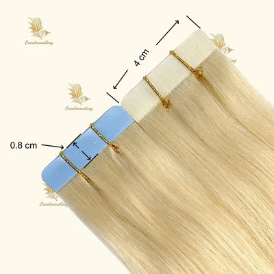 12A Grade Blonde Color Tape Hair Extensions Nessun groviglio e conveniente per capelli senza groviglio