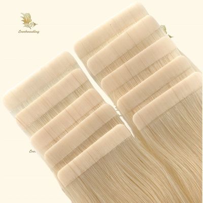 Colore biondo Nastro per capelli grezzi in estensioni di capelli Non personalizzazione Richiesta personalizzata